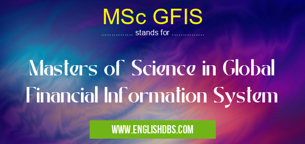 MSc GFIS