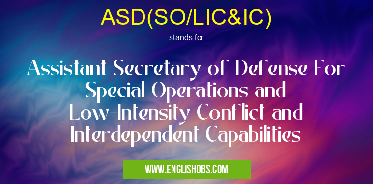ASD(SO/LIC&IC)