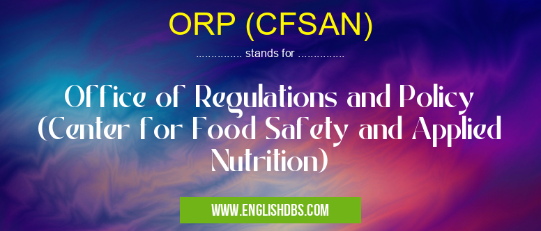 ORP (CFSAN)