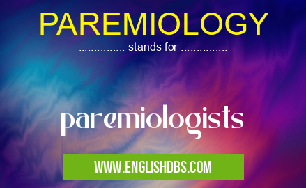 PAREMIOLOGY