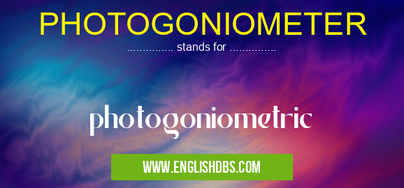 PHOTOGONIOMETER