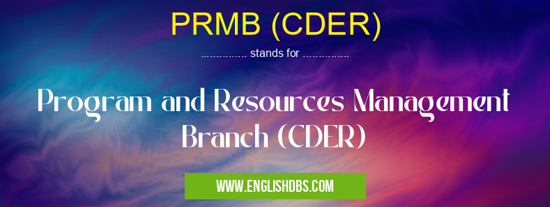 PRMB (CDER)