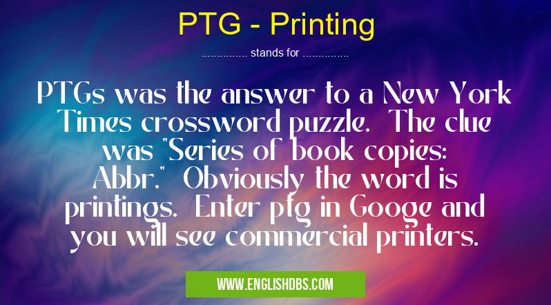 PTG - Printing