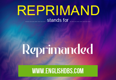 REPRIMAND