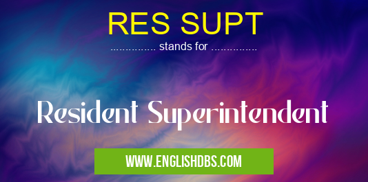 RES SUPT