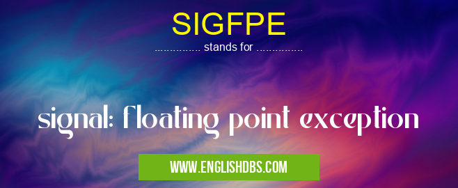 SIGFPE