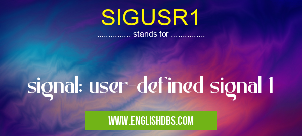 SIGUSR1