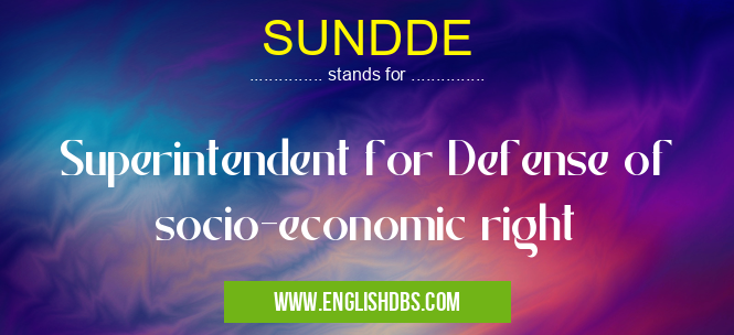 SUNDDE