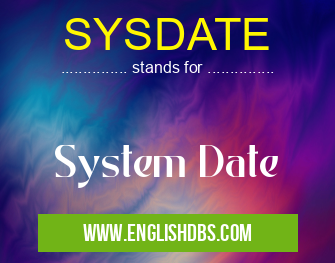 SYSDATE