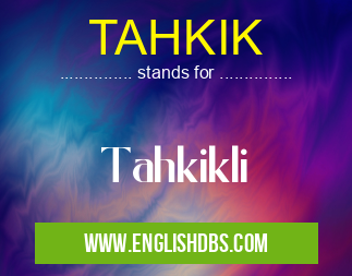 TAHKIK