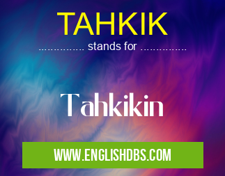 TAHKIK