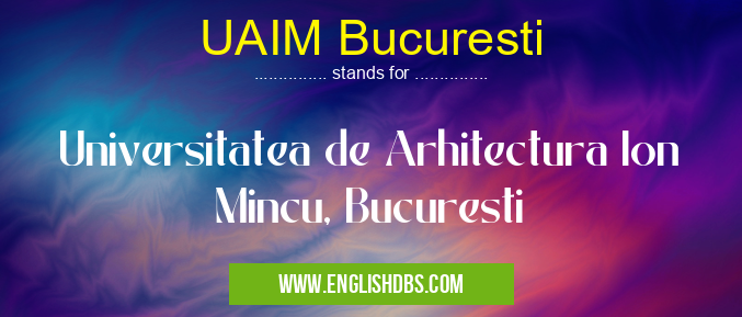 UAIM Bucuresti