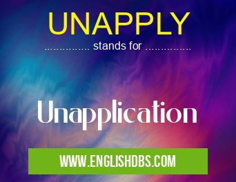 UNAPPLY
