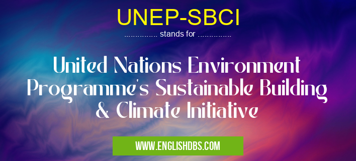 UNEP-SBCI