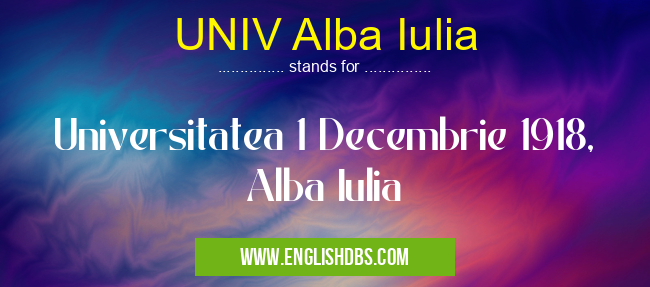 UNIV Alba Iulia