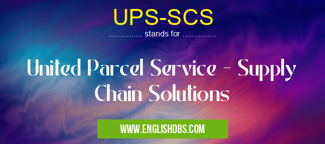 UPS-SCS