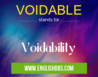 VOIDABLE