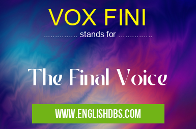 VOX FINI