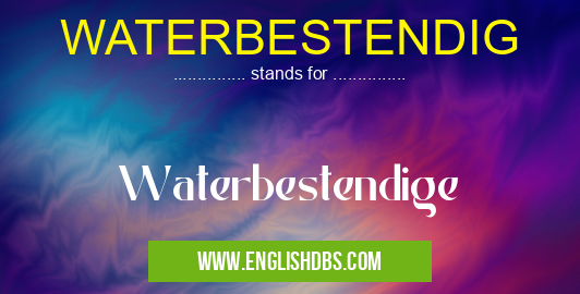 WATERBESTENDIG