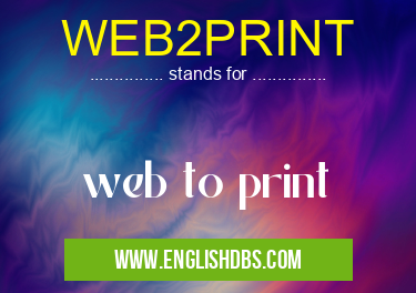 WEB2PRINT