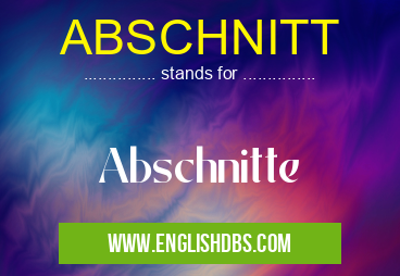ABSCHNITT