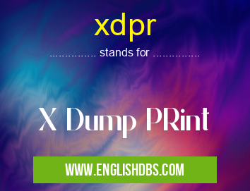 xdpr