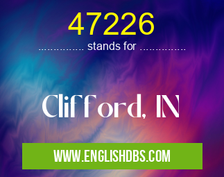 47226 means Clifford, IN 47226