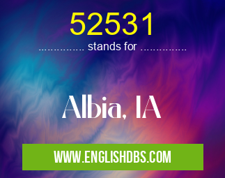 52531 means Albia, IA 52531