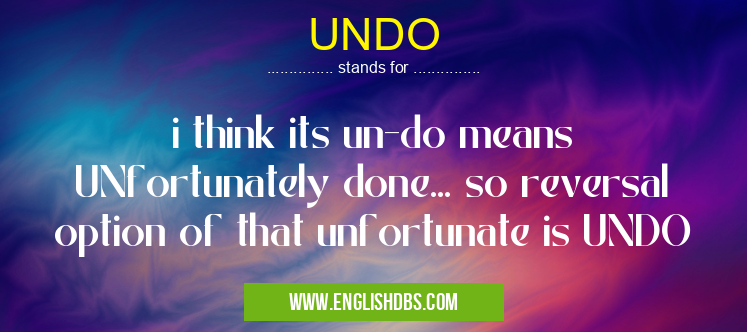 UNDO